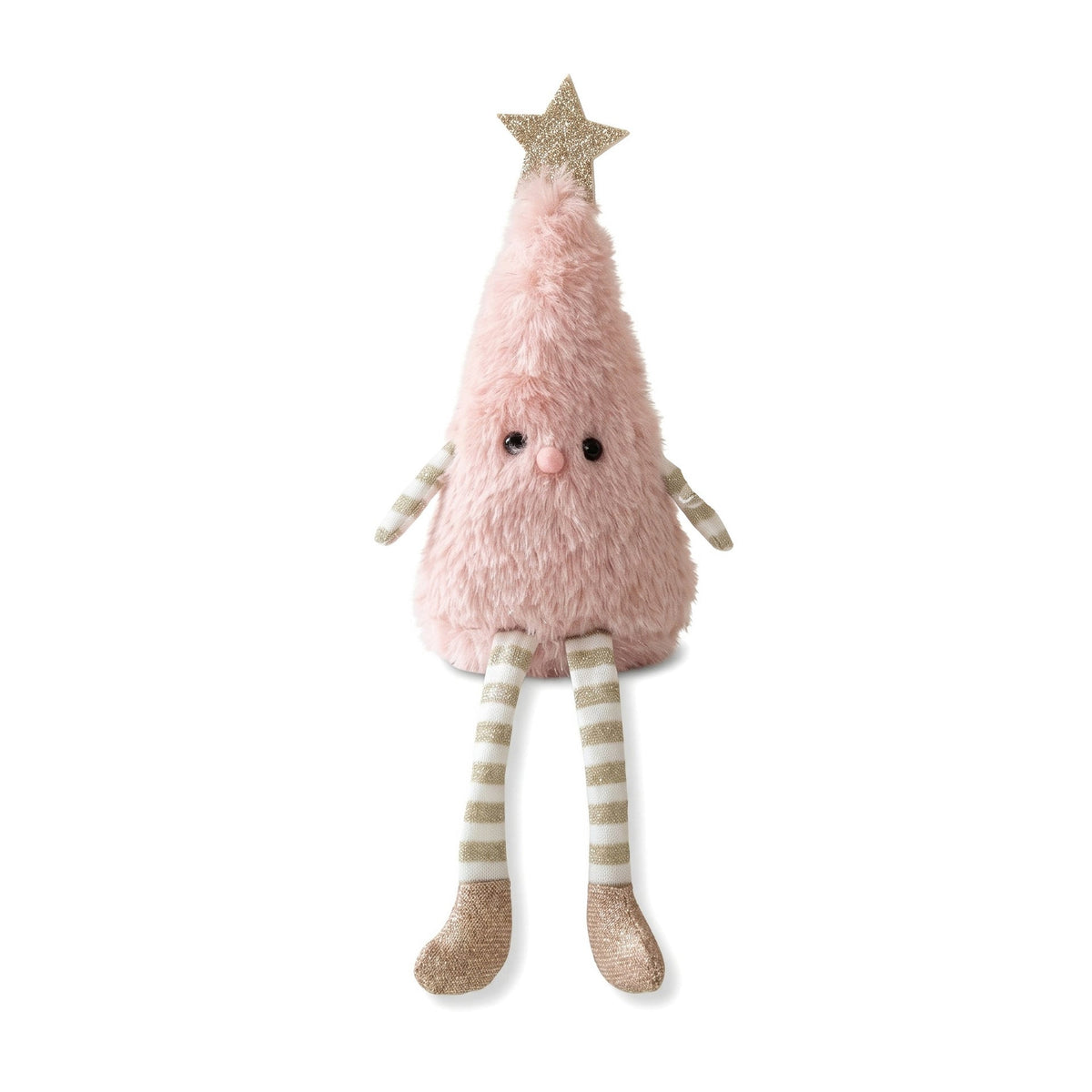 Plush Christmas Tree Doll Long Leg Sitting Holiday Shelf Decoration