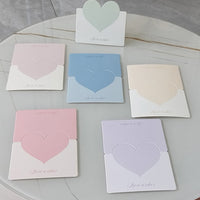 Pastel Heart Note Cards with Matching Envelopes 20 Piece Set
