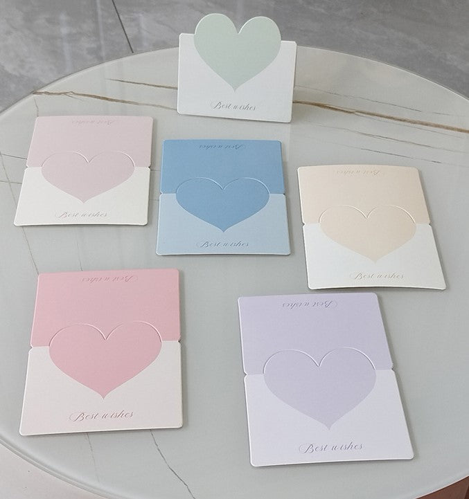 Pastel Heart Note Cards with Matching Envelopes 20 Piece Set