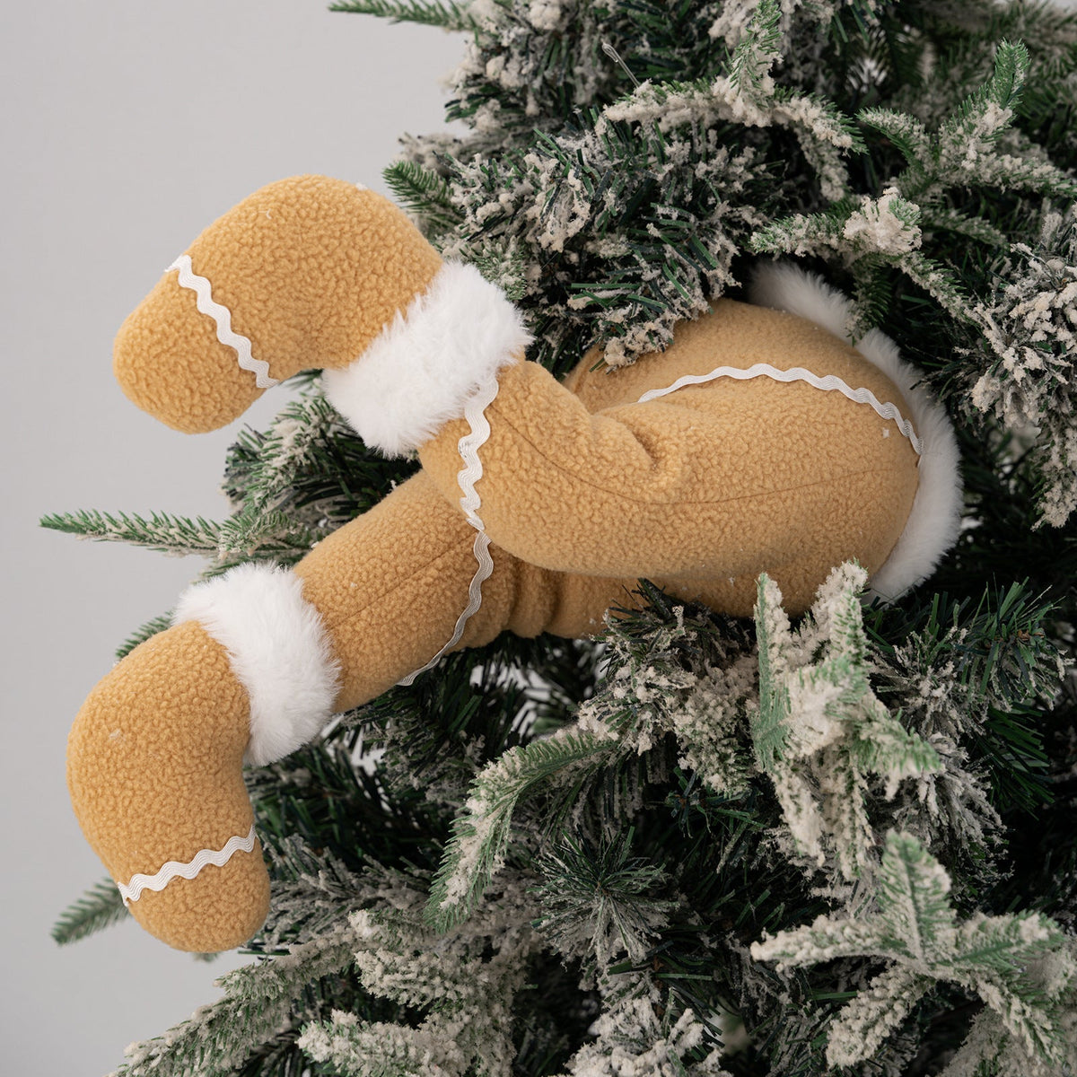 Christmas Elf Legs Bendable Striped Tree Ornament