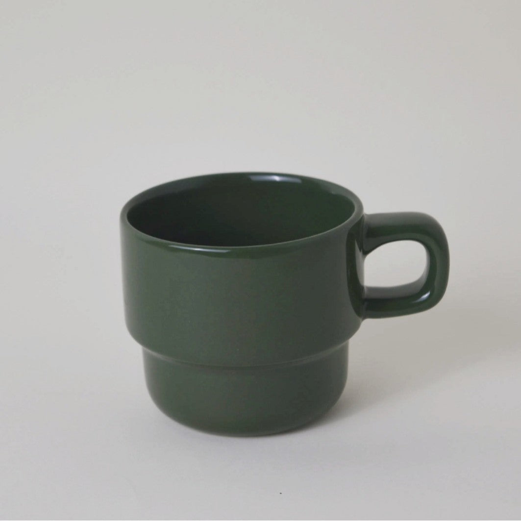 Stackable Ceramic Coffee Mug – 400ml Minimalist Drinking Cup with Handle