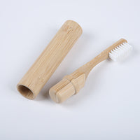 Bamboo Tube Toothbrush Set | Eco Friendly Travel Toothbrush with Portable Storage Case