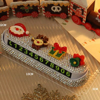 Christmas Rhinestone Parking Phone Number Display