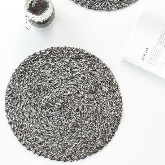 Farmhouse Woven Placemat, Heat Resistant Table Mat & Coaster