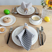 Check Cotton Napkin, Square Table Linen Placemat & Dinner Napkin
