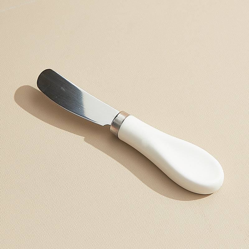 Ceramic Handle Spreader Knife – Stainless Steel Butter and Cheese Knife
