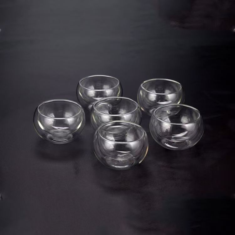 Double Wall Borosilicate Glass Tea Cup Heat Resistant