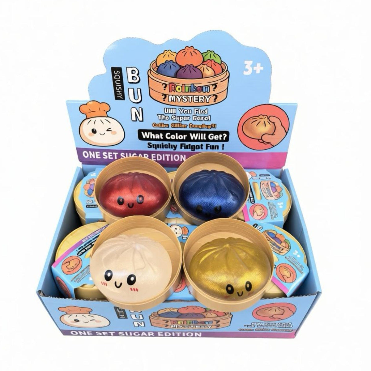 Smiley Bao Bun Squishy Toy – Jumbo Slow Rising Stress Relief Toy