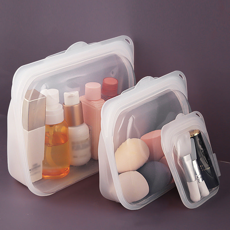 Reusable Silicone Food Storage Bag Leak Resistant Sealable Pouch