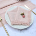 Cotton Linen Napkin with Fringed Edges