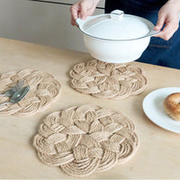 Handwoven Linen Placemat, Durable Home Table Heat-Resistant Mat