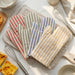 Striped Cotton Linen Oven Mitt – Heat‑Resistant Quilted Cooking Glove for Baking & Kitchen Use