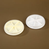 Clear Round Bead Organizer Box 6 Compartment Flower