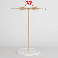 Rotating Jewelry Organizer Stand – 48-Hook Necklace & Bracelet Holder