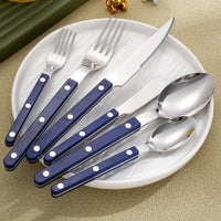 French Rivet Handle 304 Stainless Steel Cutlery Set – Knife, Fork & Spoont