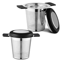 304 Stainless Steel Tea Infuser Basket Fine Mesh Filter with Lid