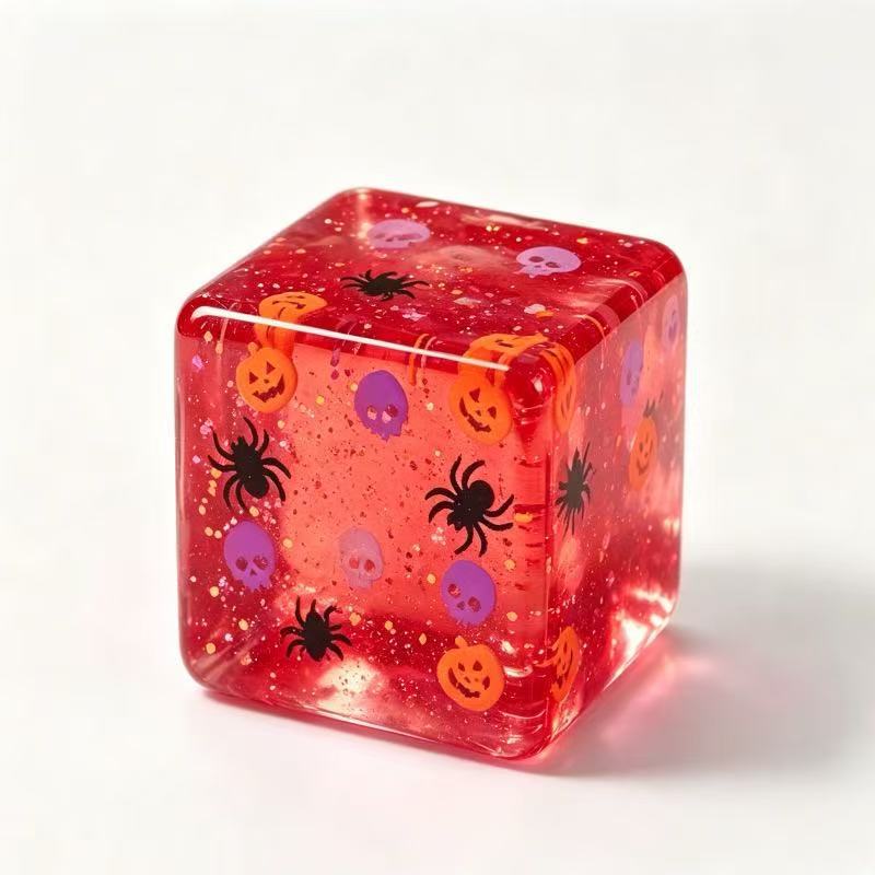Halloween Pumpkin Crystal Cube Slow Rising Squishy Stress Relief Toy