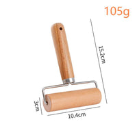 Beechwood Rolling Pin with Rotating Roller