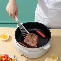 Stainless Steel Fish Spatula with Silicone Handle for Frying and Cooking