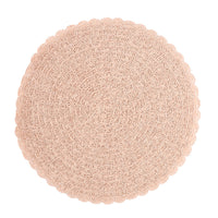 Round Textured Placemat 38cm, Decorative Dining Table Mat