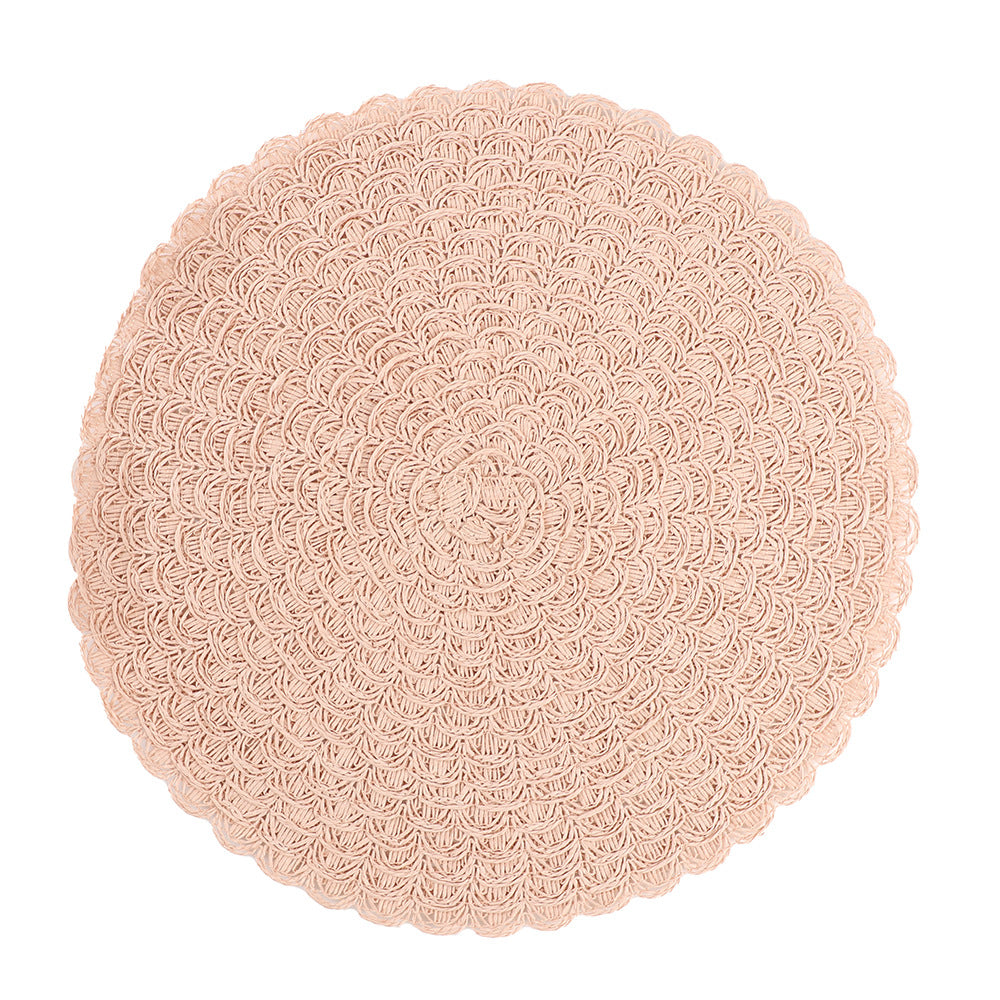 Round Textured Placemat 38cm, Decorative Dining Table Mat