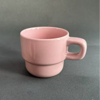 Stackable Ceramic Coffee Mug – 400ml Minimalist Drinking Cup with Handle