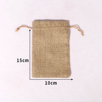 Natural Burlap Drawstring Bag Rustic Jute Gift Pouch