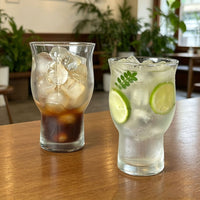 380ml Curved Glass Tumbler – Clear Drinking Glass for Iced Coffee, Juice, Soda & Everyday Beverage Serving
