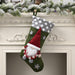 Christmas Gnome Stocking Plush Scandinavian Holiday Fireplace Hanging Decoration