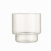 400ml Glass Tumbler – Clear Raised Base Drinking Cup with Cute Bear Design