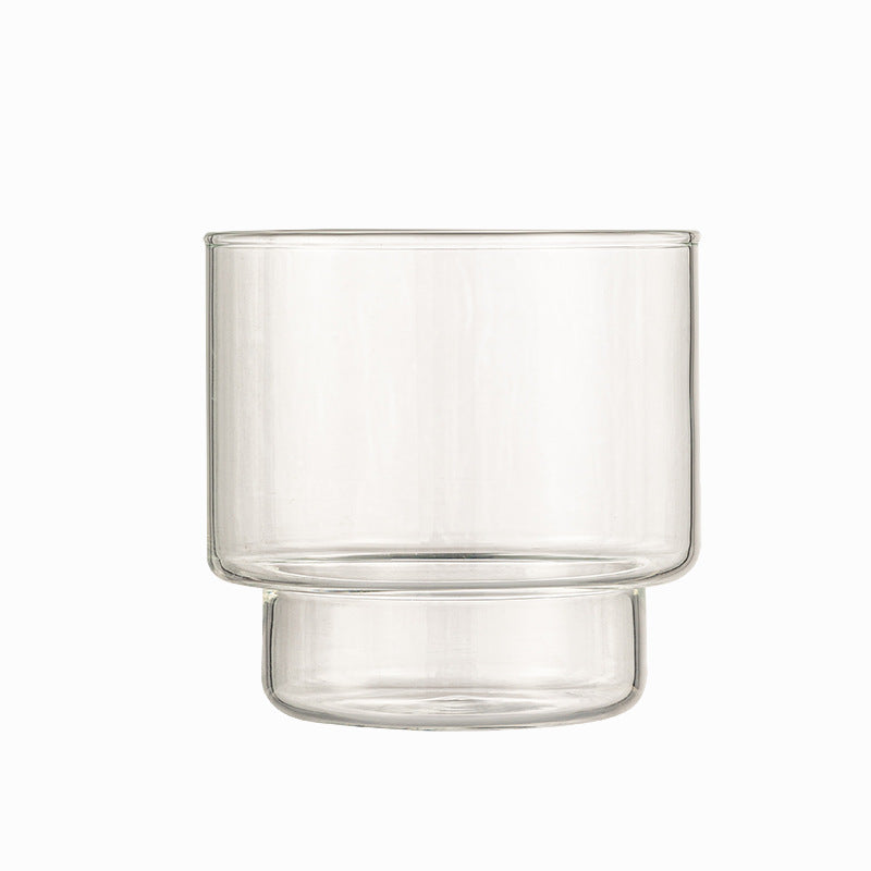 400ml Glass Tumbler – Clear Raised Base Drinking Cup with Cute Bear Design