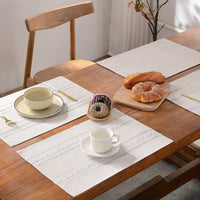 Woven Cotton Linen Placemat, Natural Heat-Resistant Table Mat for Coffee, Tea and Dining