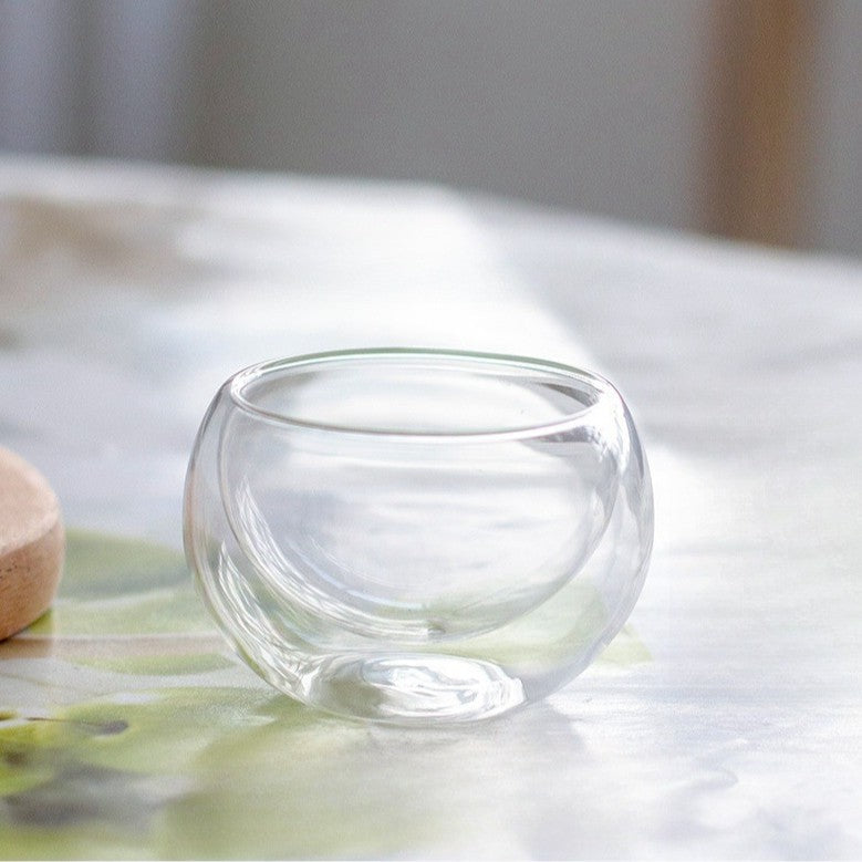 Double Wall Borosilicate Glass Tea Cup Heat Resistant