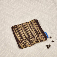 10 × 10 cm Multicolor Woven Cotton Coaster – Square Rustic Drink Mat