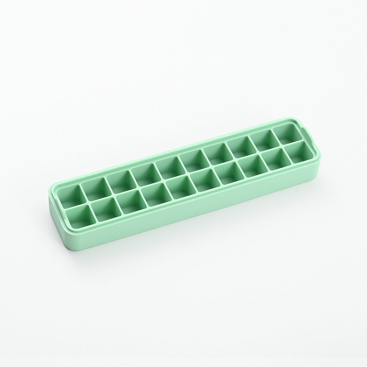 Food Grade Silicone Ice Cube Tray with Lid for Freezer Storage