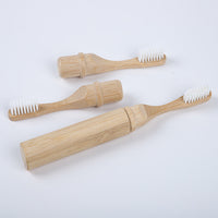 Bamboo Tube Toothbrush Set | Eco Friendly Travel Toothbrush with Portable Storage Case
