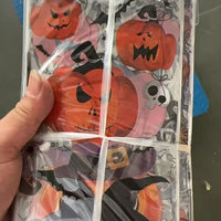100-Pack Halloween Treat Bags – 3 Assorted Designs, Clear Plastic Candy Bags