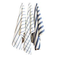 100% Cotton Table Mat – Blue Plaid & Striped Woven Placemat for Dining Table, Kitchen, Café, Restaurant & Home Decor