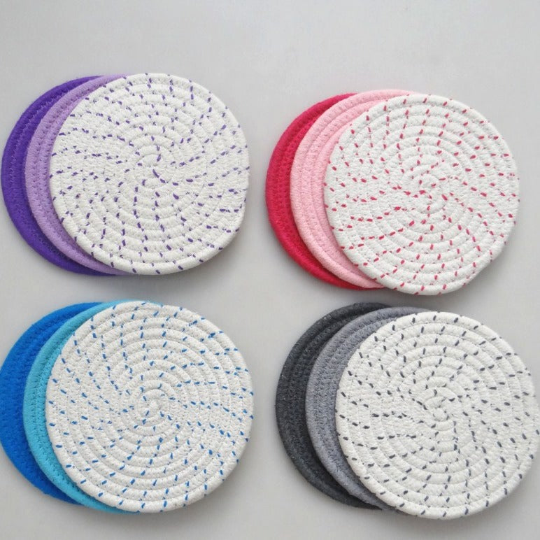 Japanese Cotton Rope Placemat, Round Oval Trivet and Coaster