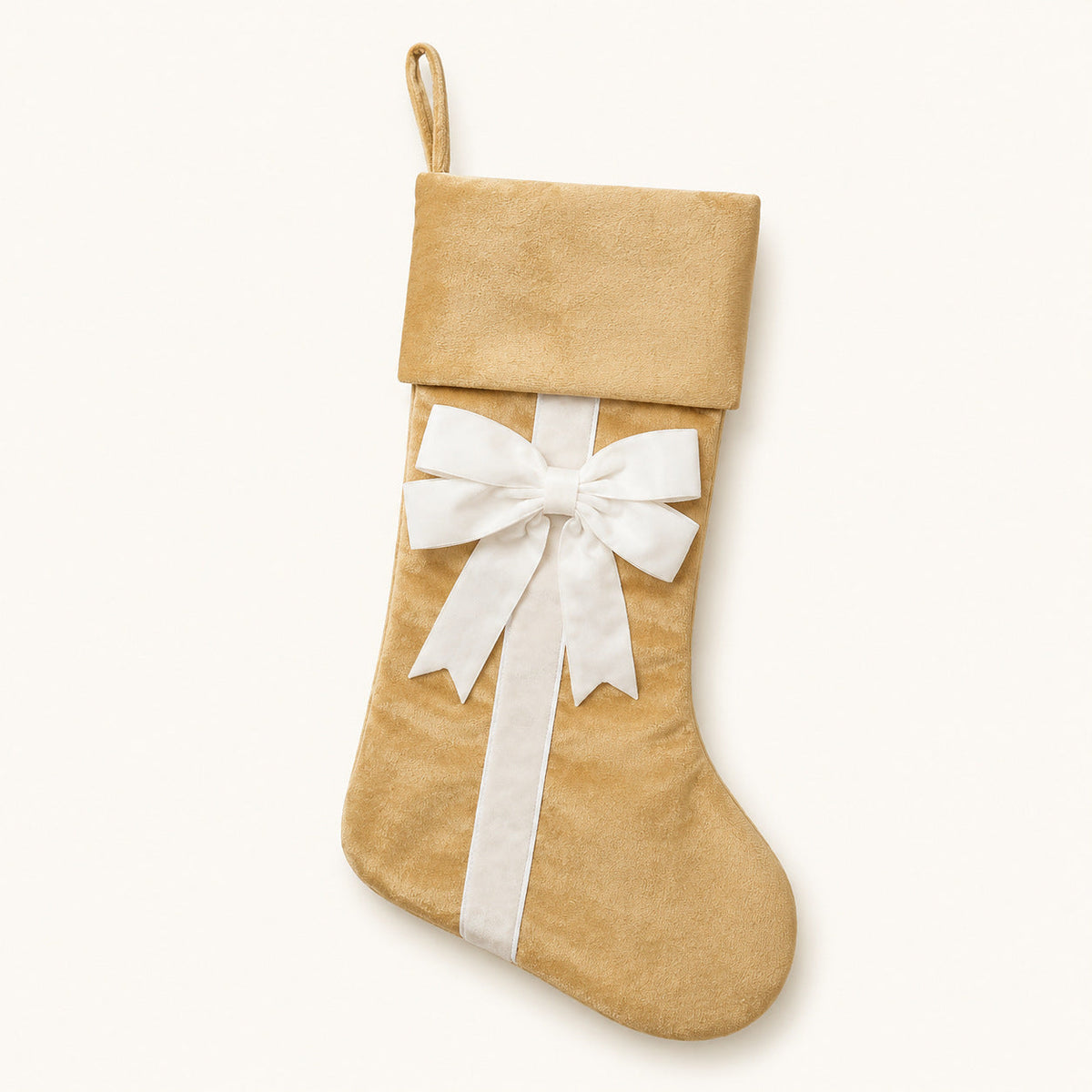 45cm Velvet Christmas Stocking with Bow
