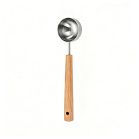 Stainless Steel Measuring Spoon with Wooden Handle