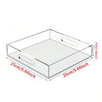 Acrylic Vanity Tray with Handles – Bathroom & Countertop Organizer