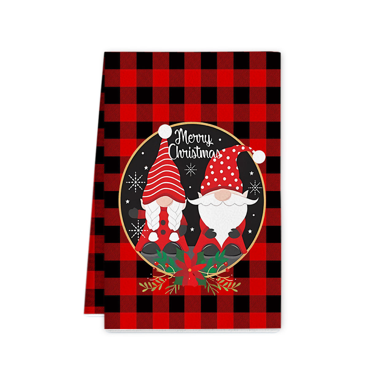 Christmas Microfiber Kitchen Towel Festive Holiday Tree Print Absorbent Dish Drying Cloth