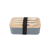 Double Layer Bento Lunch Box Bamboo Lid Microwave Safe Food Container