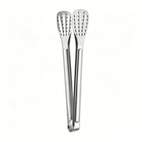 304 Stainless Steel Food Tongs – 23cm Slotted Kitchen Serving Tongs