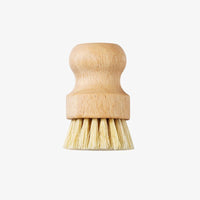 Natural Wooden Palm Bristle Pot Scrubber Kitchen Dish Cleaning Brush