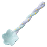 Ceramic Flower Spoon – Cute Twisted Handle Dessert Spoon for Kitchen & Dining