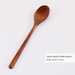 Long Handle Wooden Spoon, Natural Wood Coffee Brown Serving Spoon