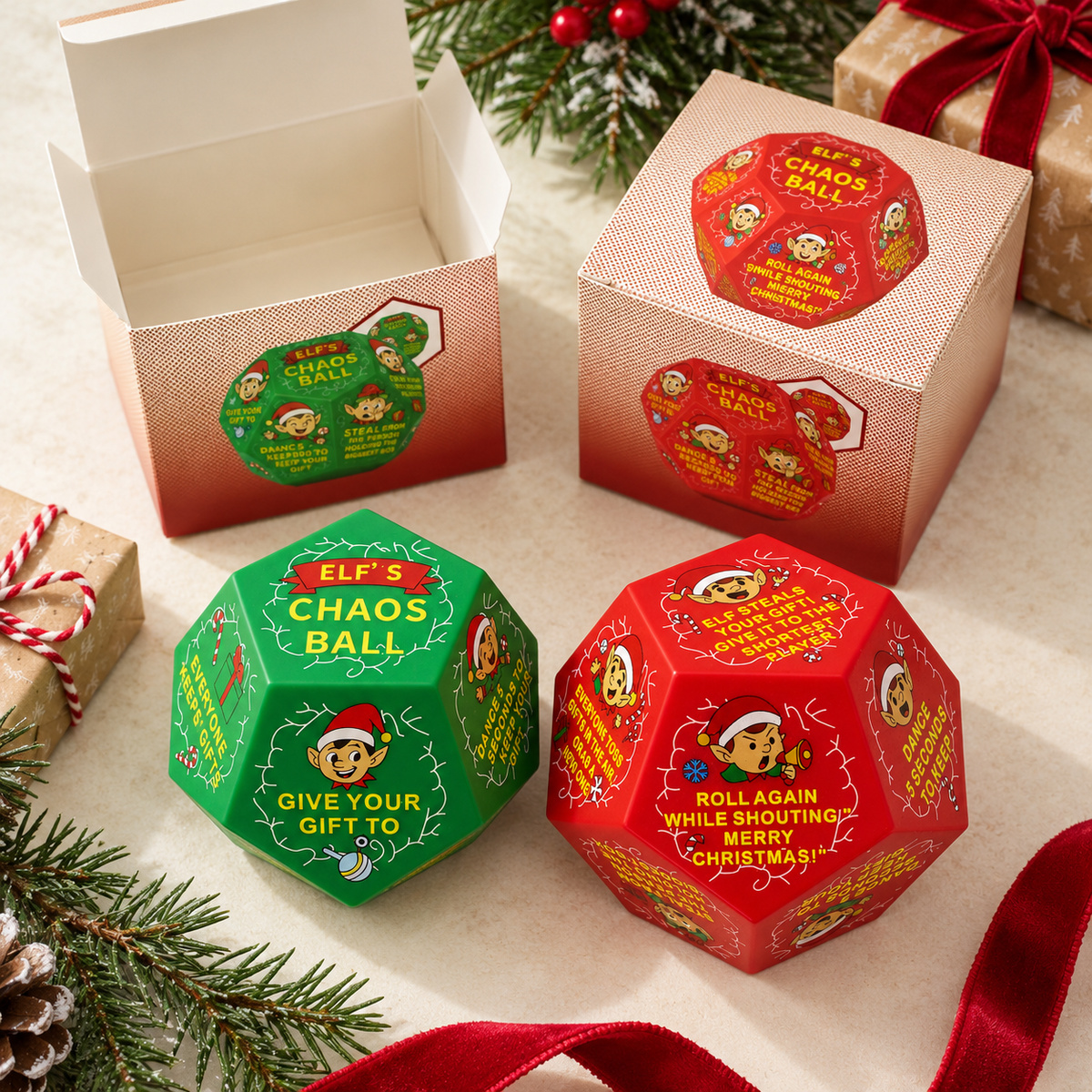 Santa Swap Gift Exchange Dice Boxed Christmas Party Game