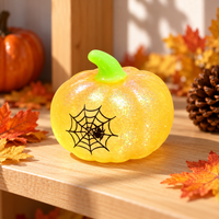 Glitter Pumpkin Squishy TPR Halloween Squeeze Toy Set (12PC)